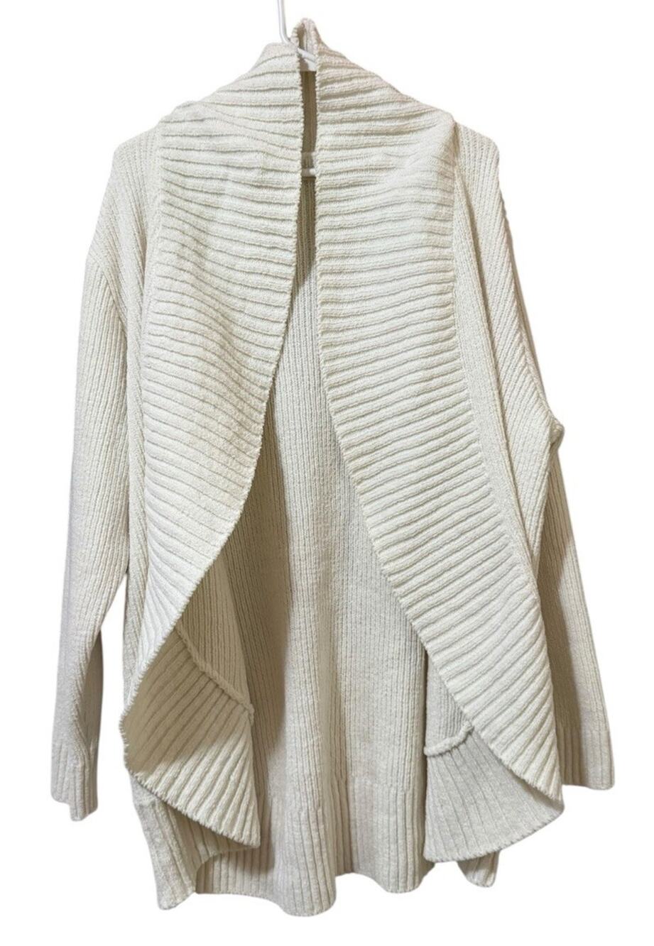 Soft Surroundings Knit Cardigan Sweater Open Front Women Size 1X Relaxed Cozy